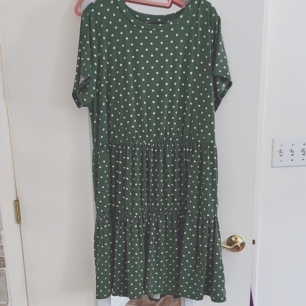 LuLaRoe Green Polka Dot Dress